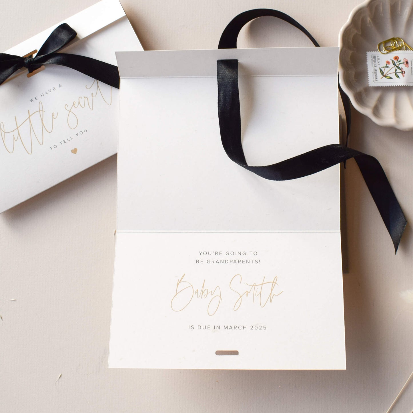 Pregnancy Announcement Card, We Have A Little Secret