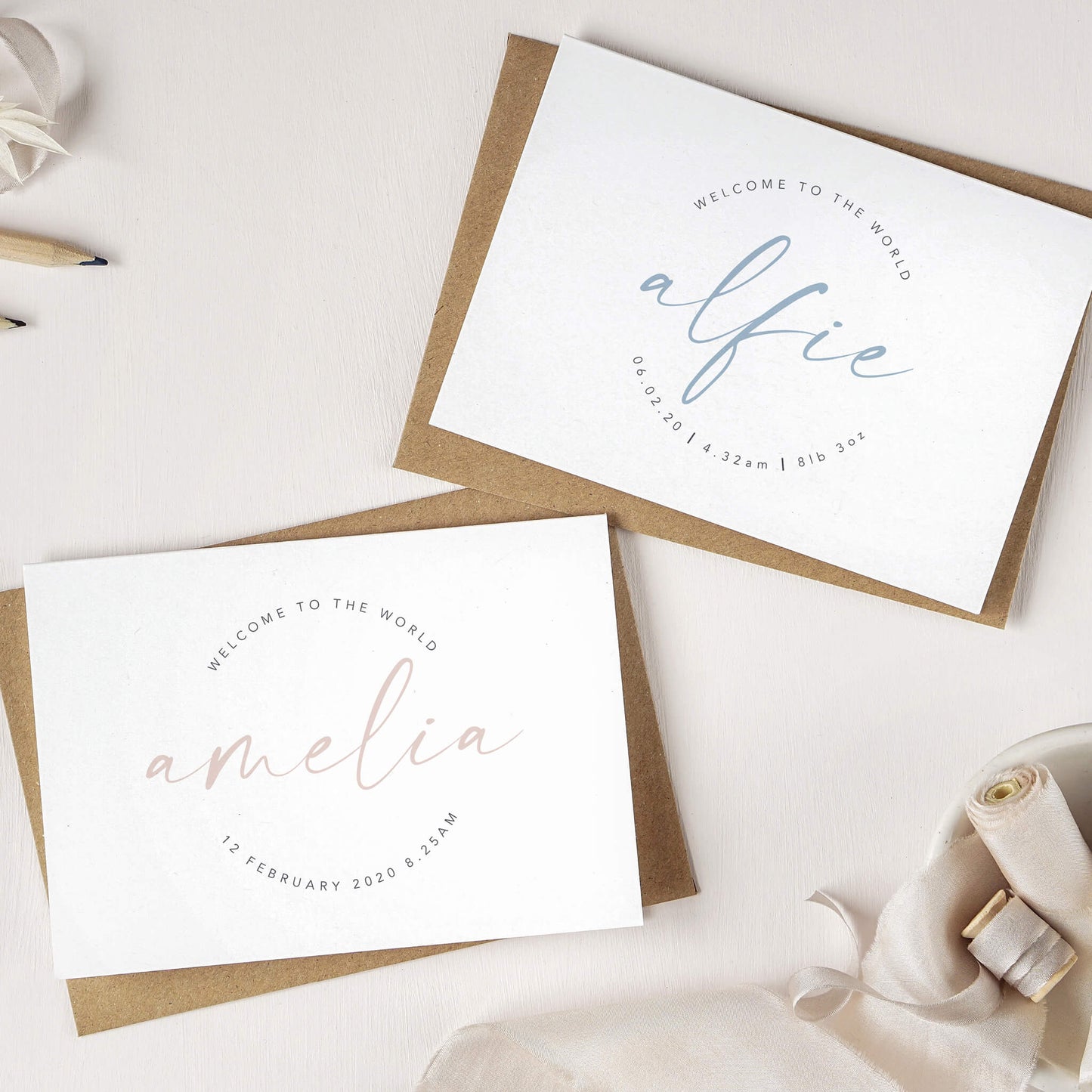 New Baby Card Personalised With Name