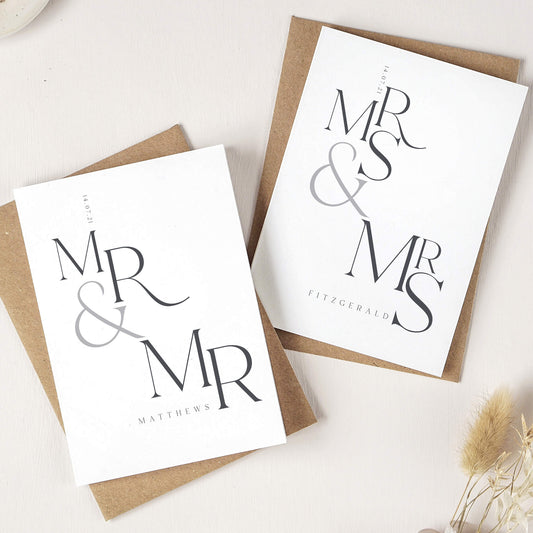 Personalised Mr and Mrs Card
