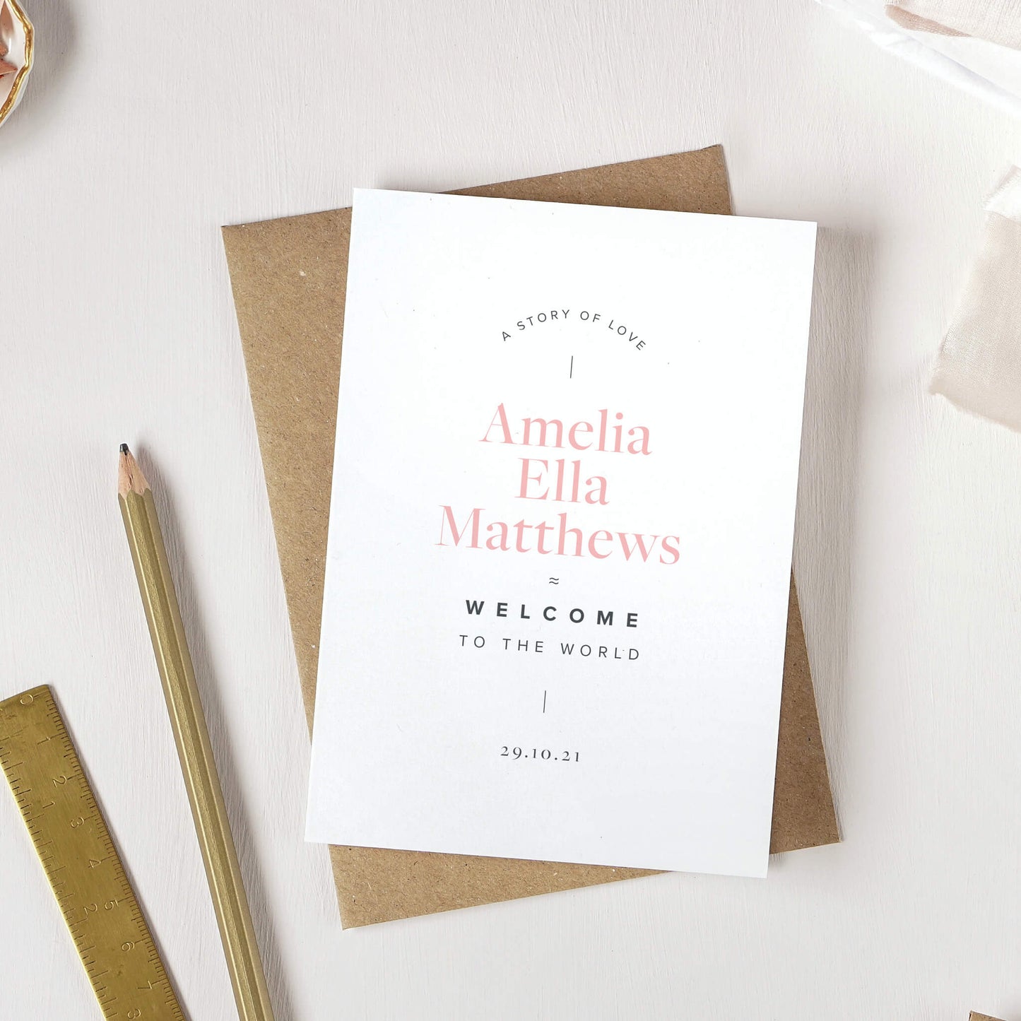 Personalised Welcome To The World Card