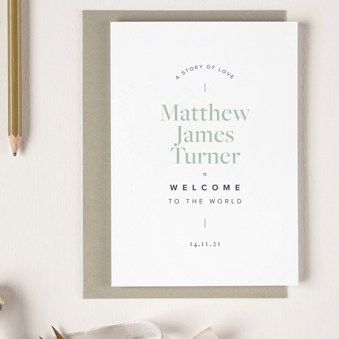 Personalised Welcome To The World Card