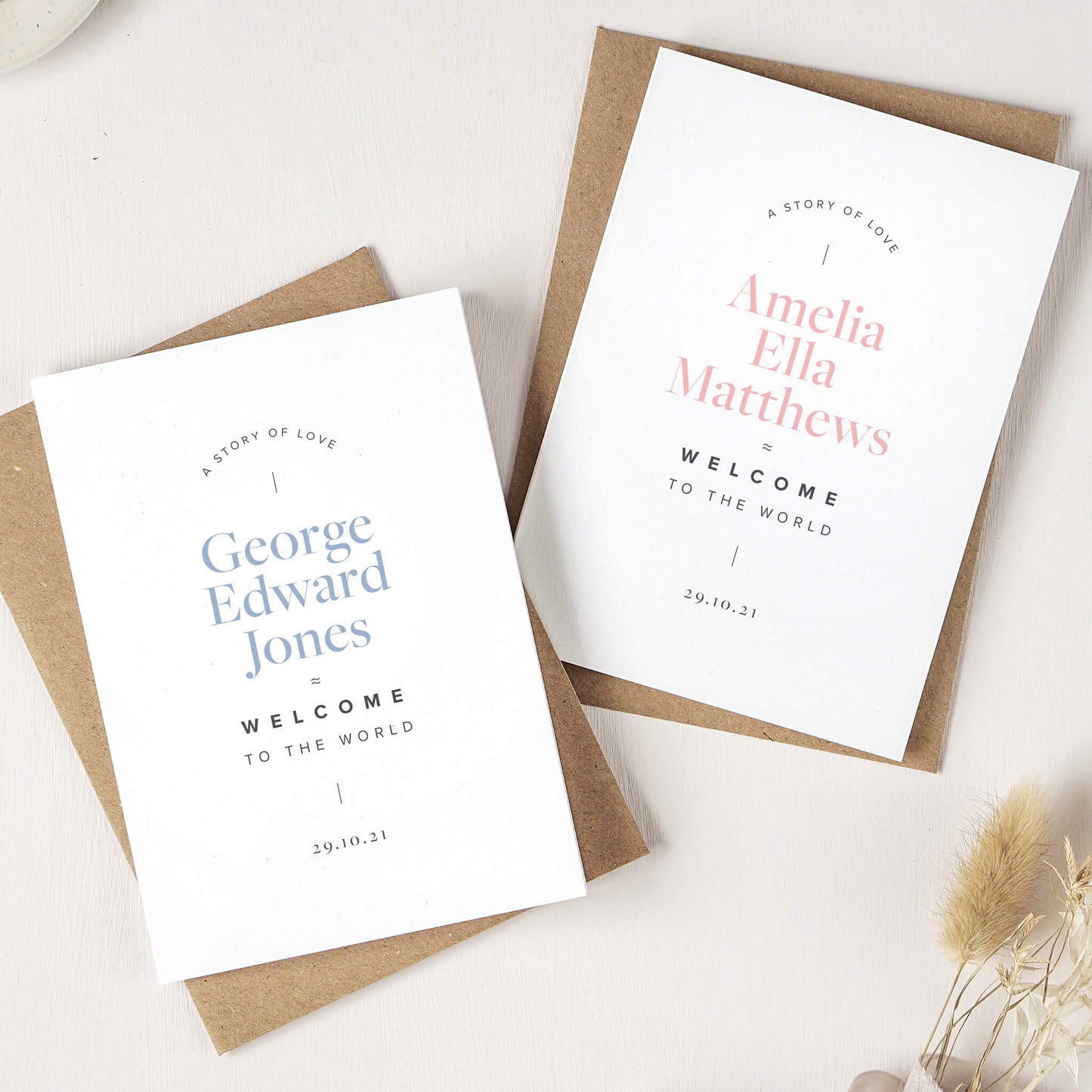 Personalised Welcome To The World Card