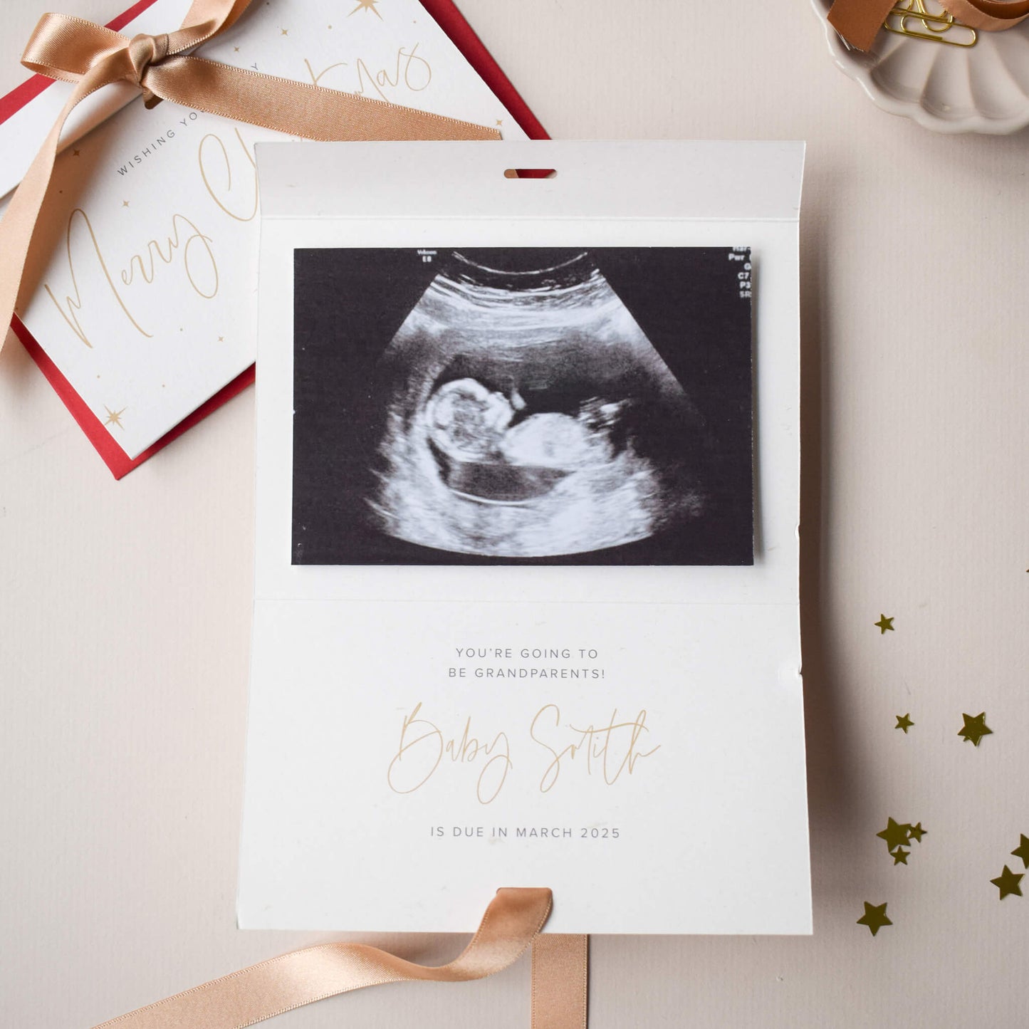 Christmas Pregnancy Announcement Card