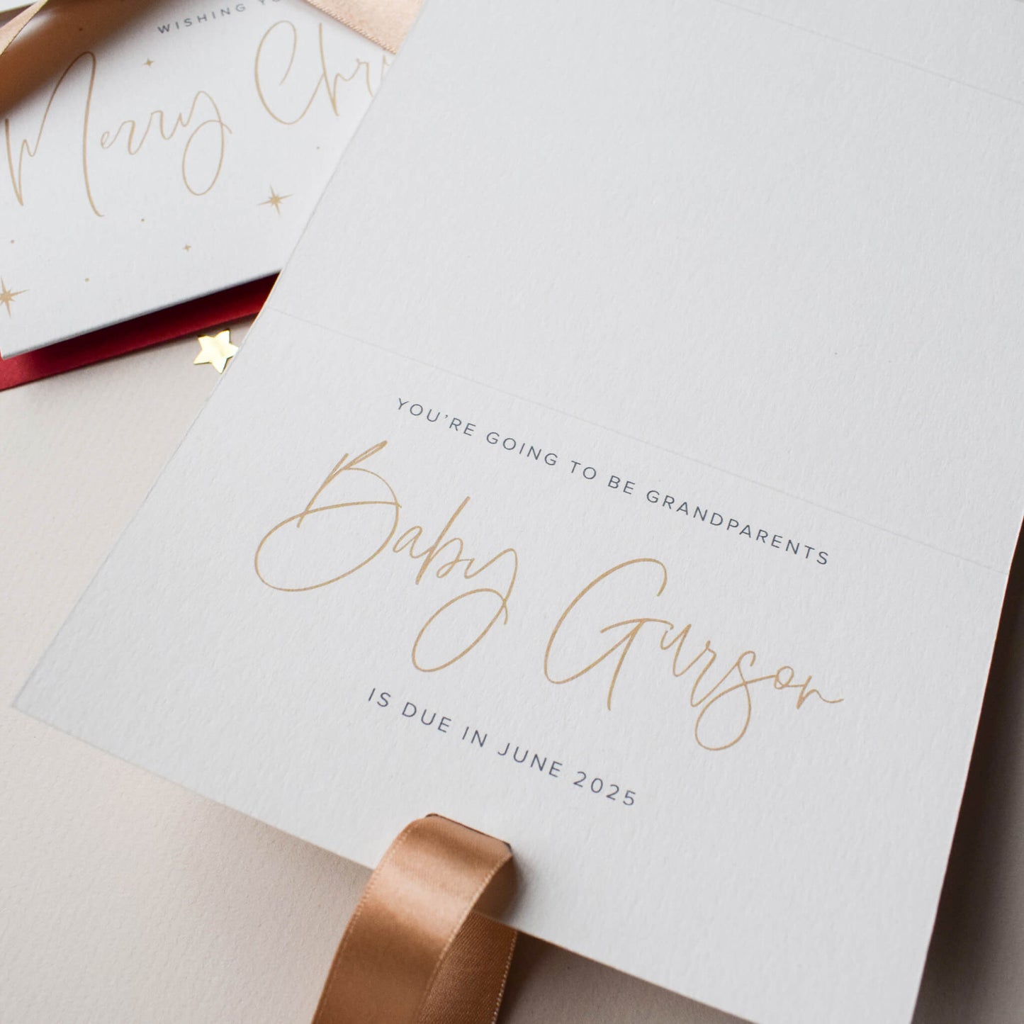 Christmas Pregnancy Announcement Card
