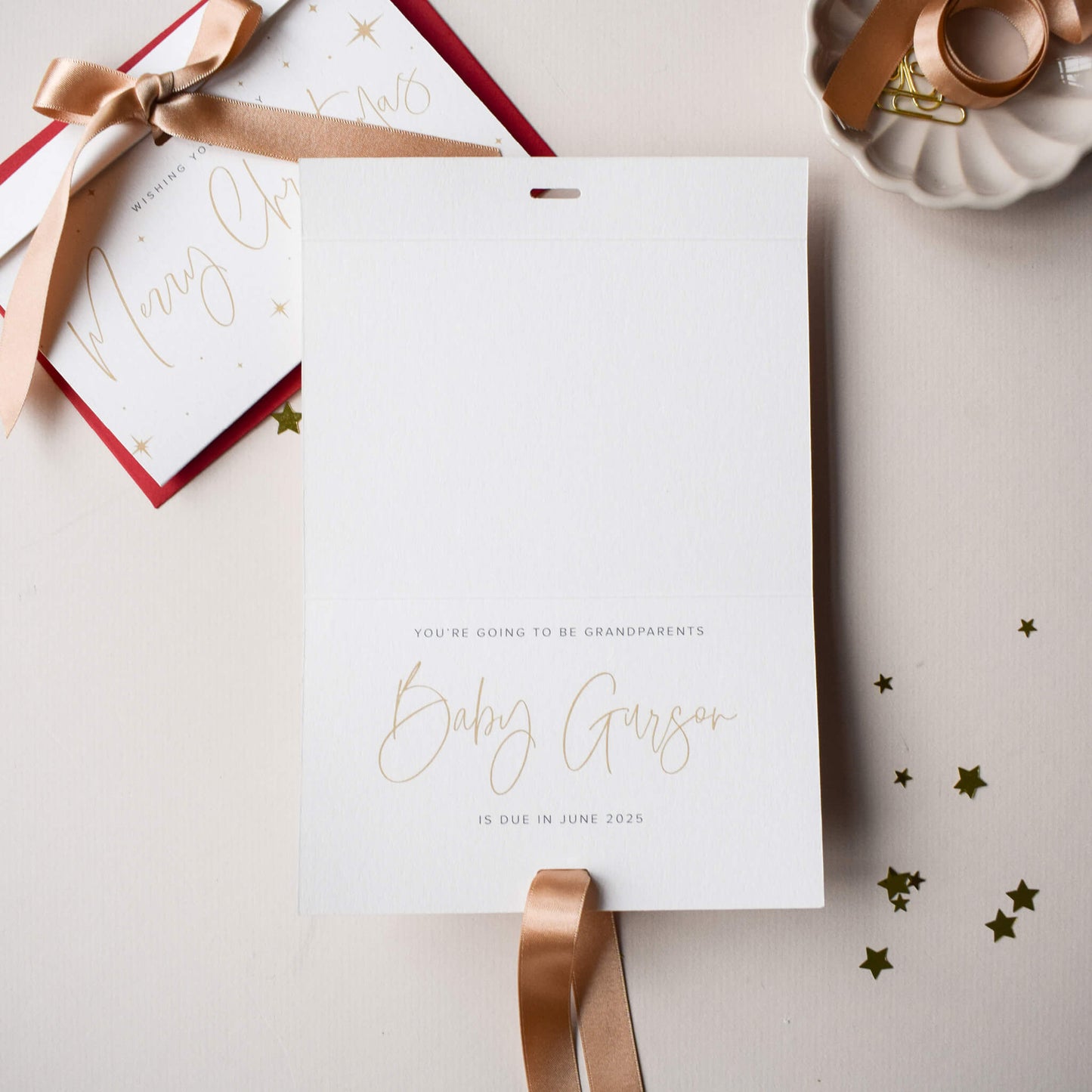 Christmas Pregnancy Announcement Card