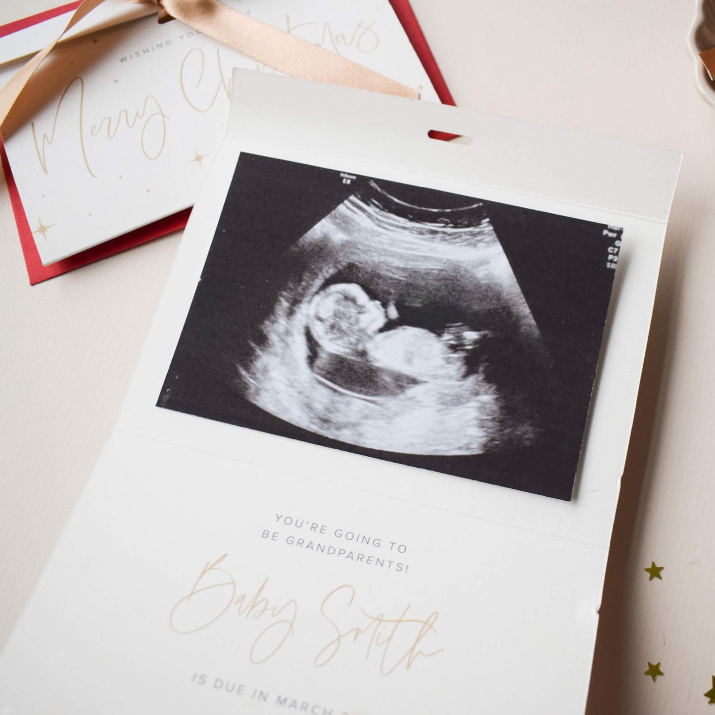 Christmas Pregnancy Announcement Card