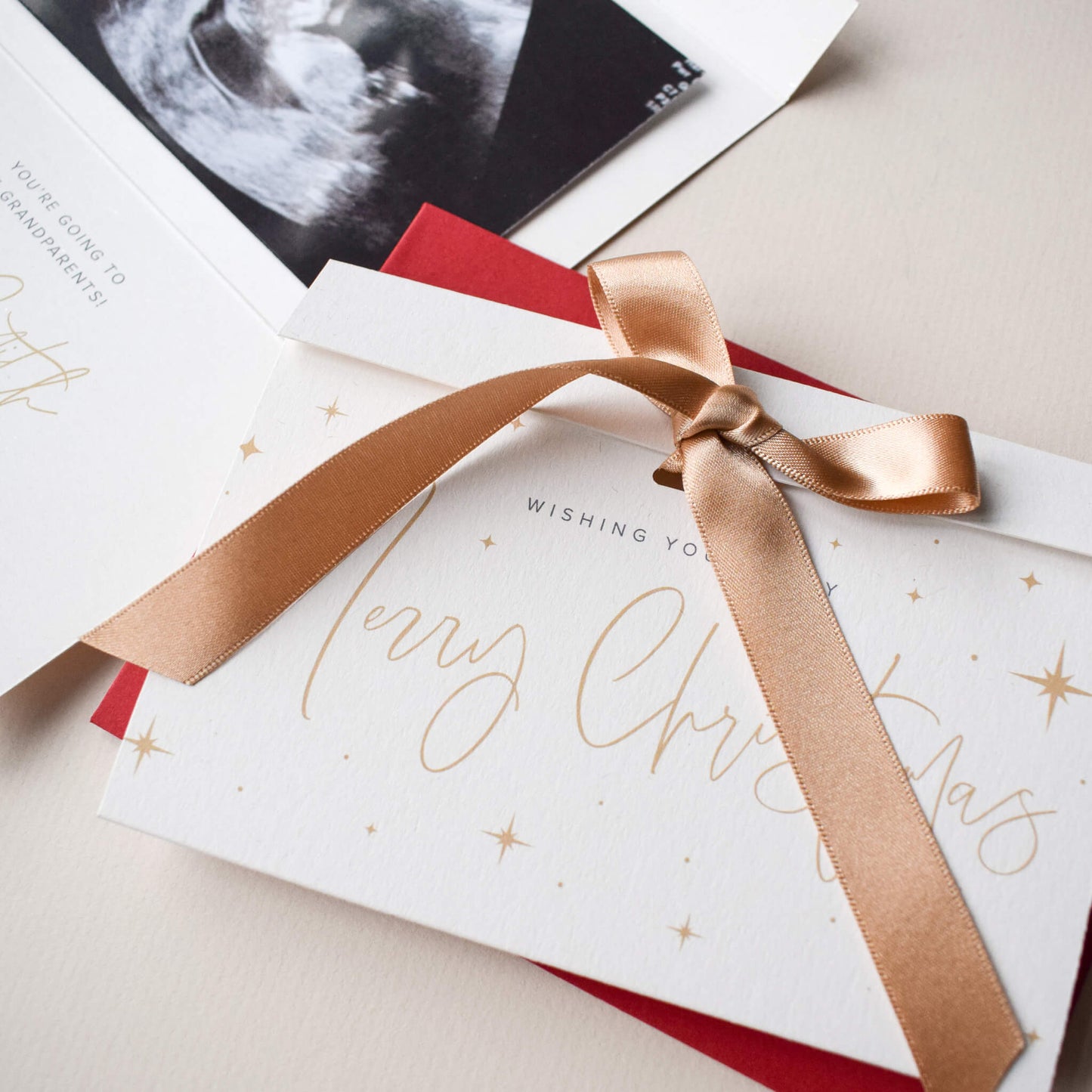 Christmas Pregnancy Announcement Card