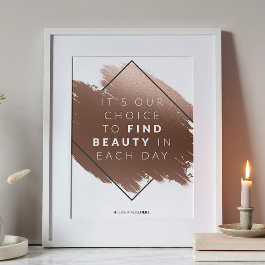 Rose Gold Beauty Print