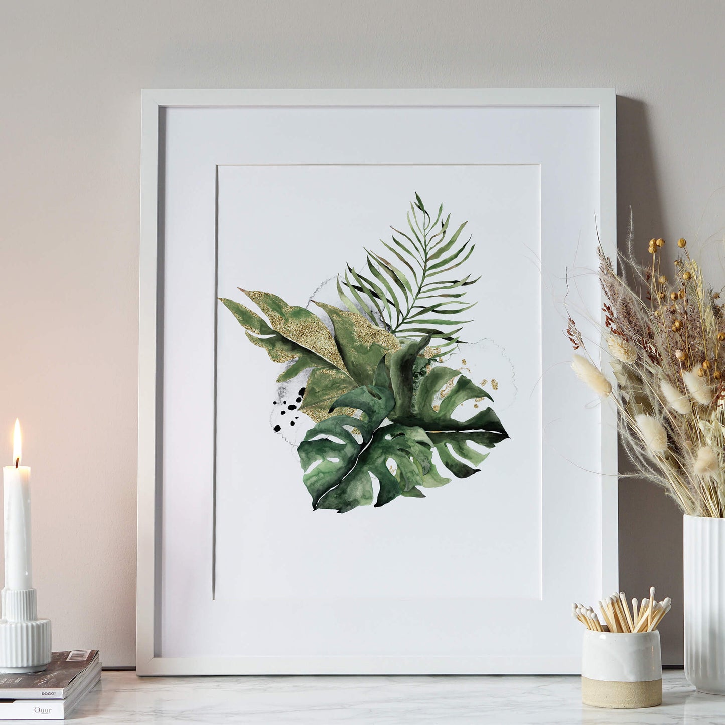 Botanical Leaves Print, Set of Three