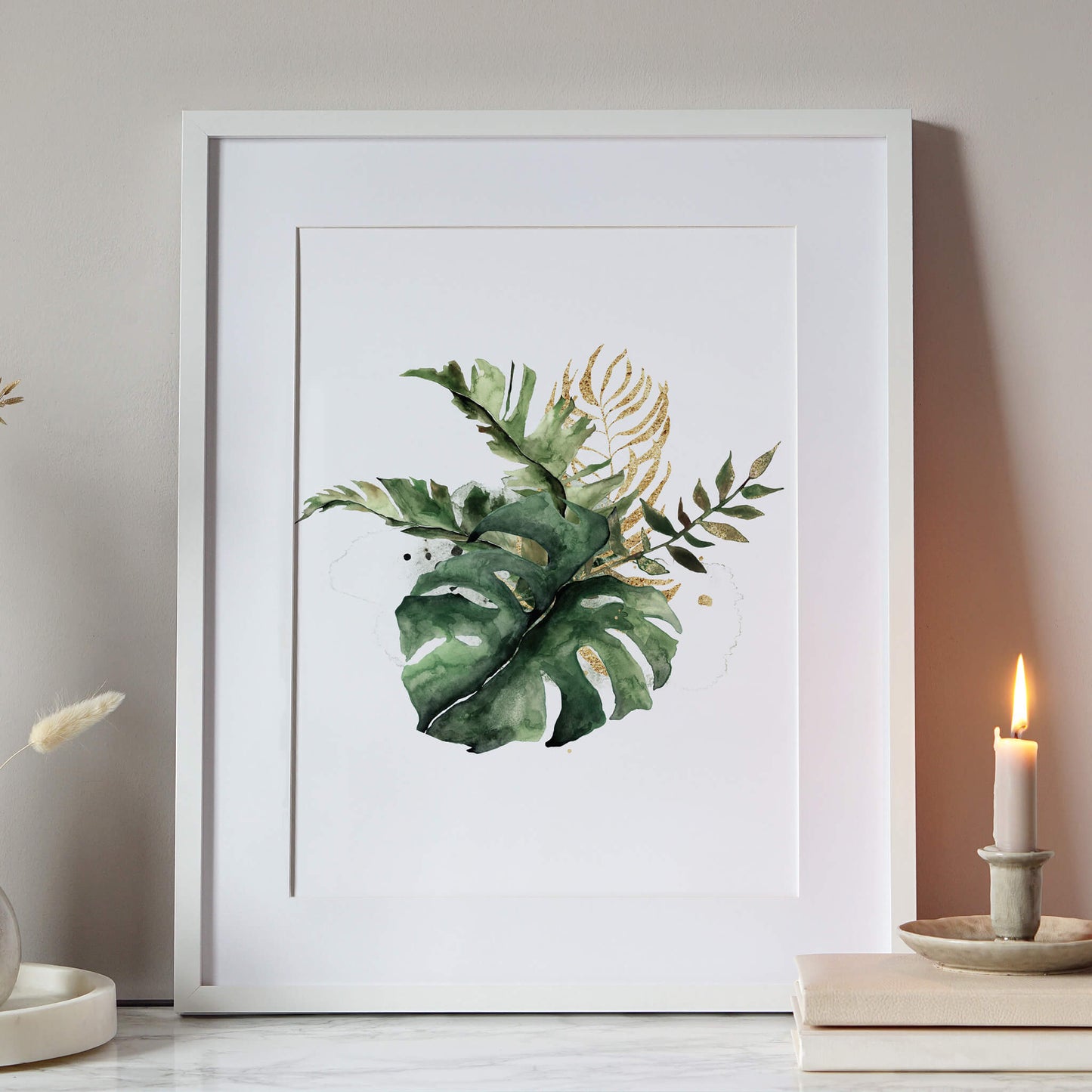 Botanical Leaves Print, Set of Three