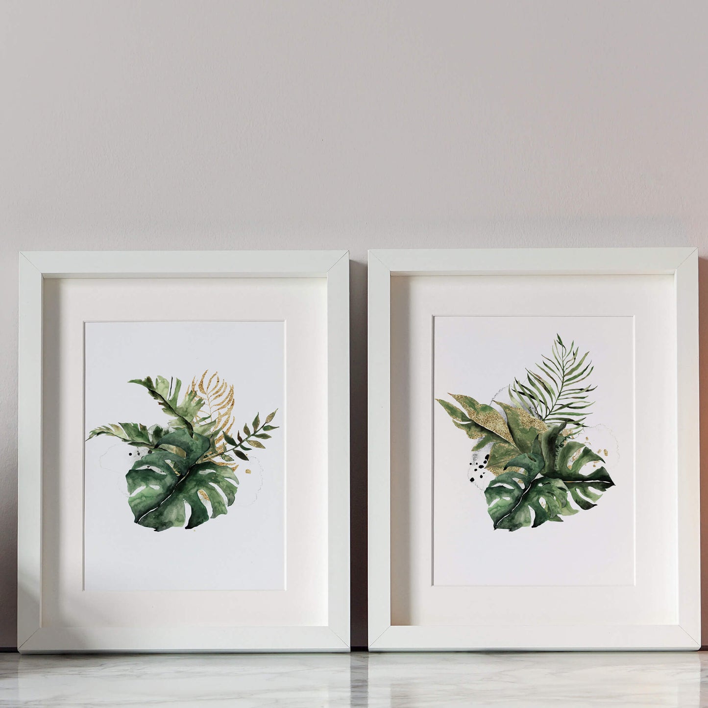 Botanical Leaves Print, Set of Three