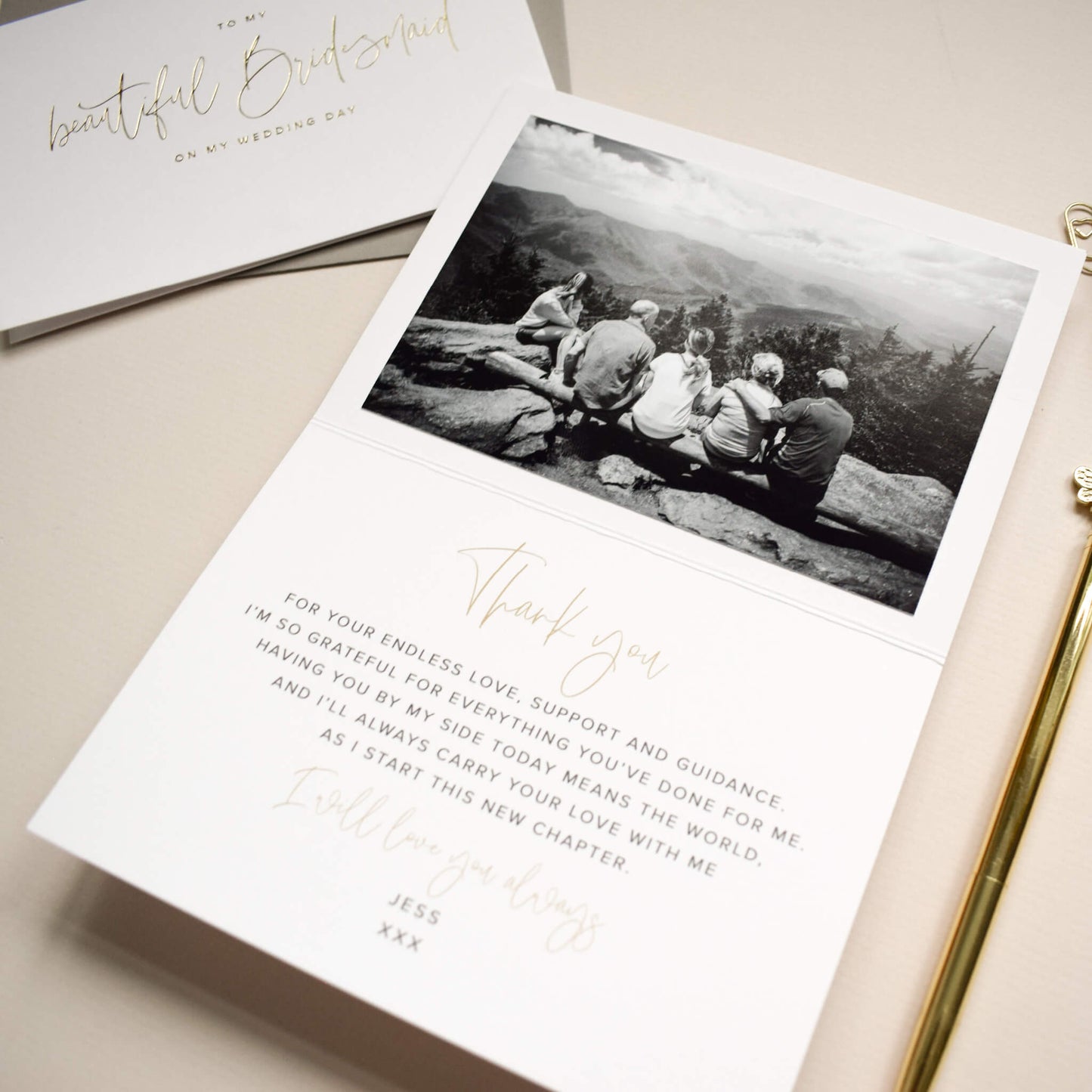 To My Beautiful Bridesmaid On My Wedding Day