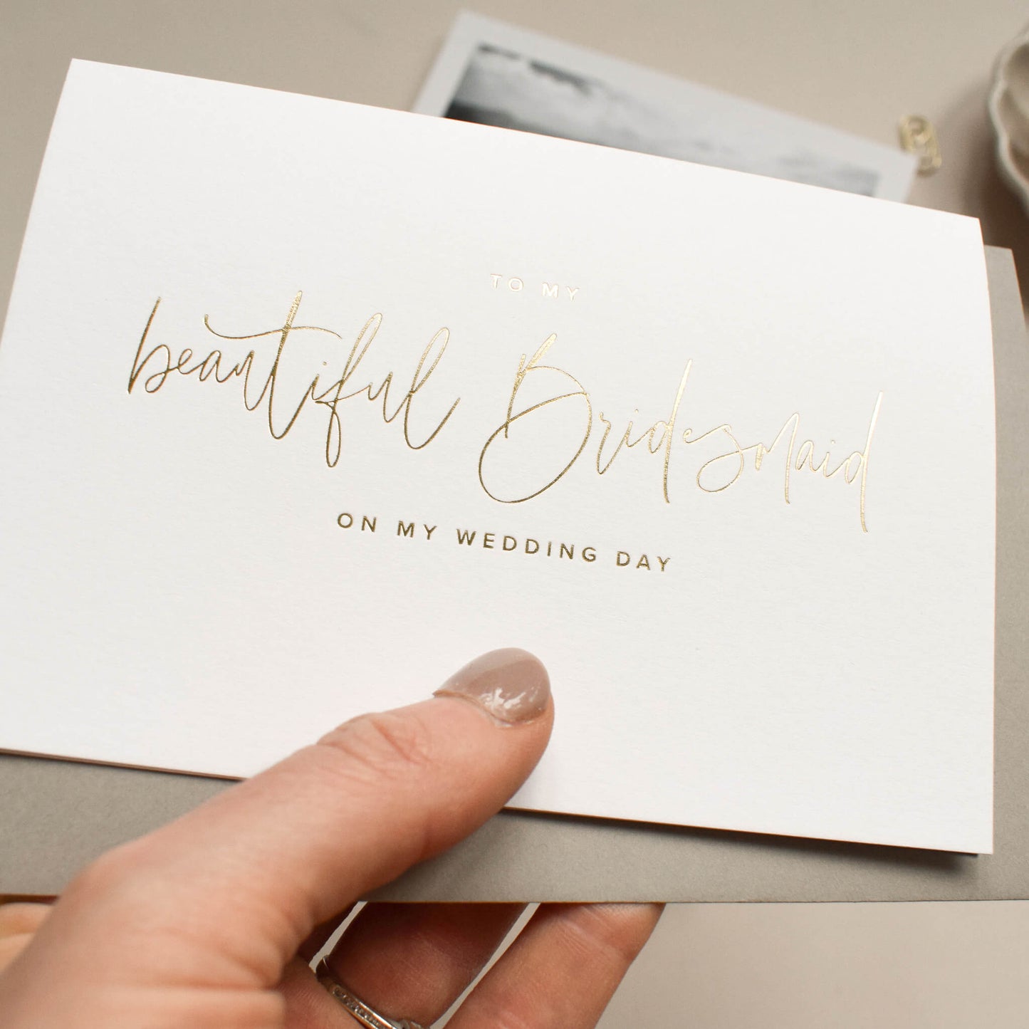 To My Beautiful Bridesmaid On My Wedding Day
