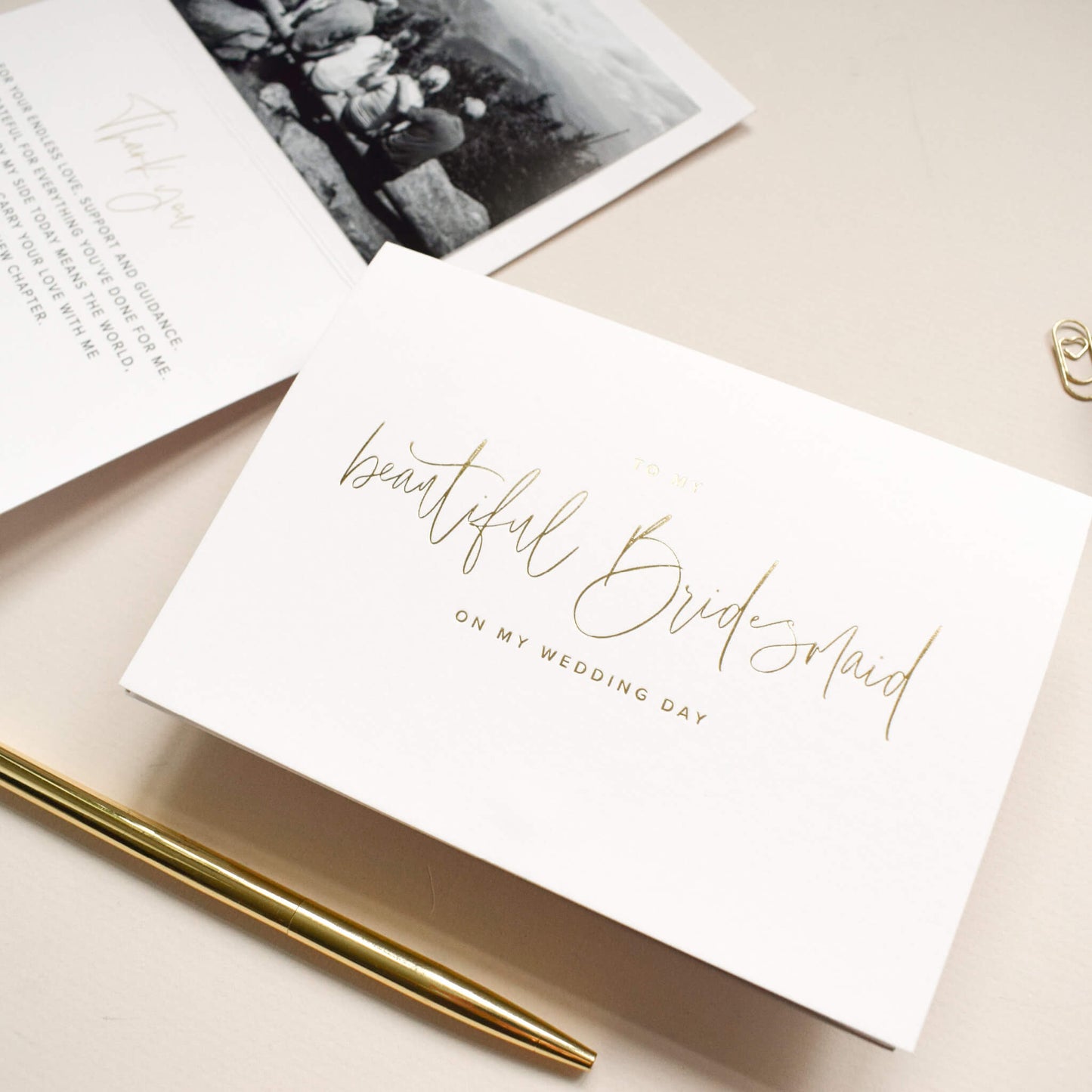 To My Beautiful Bridesmaid On My Wedding Day