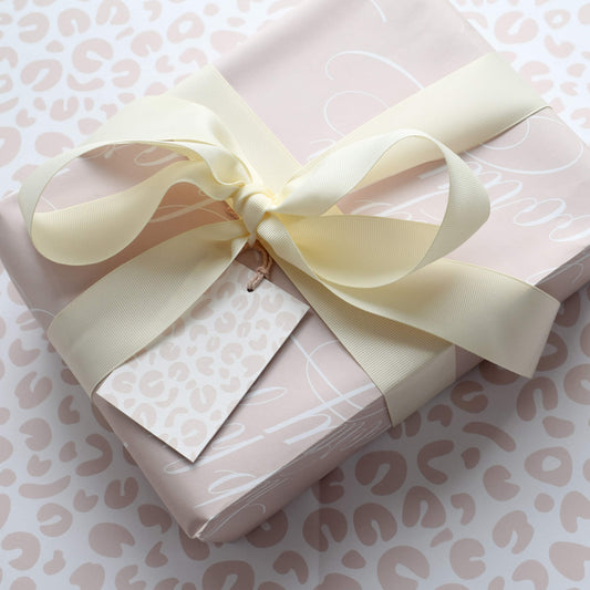 Blush Leopard Print Gift Wrap