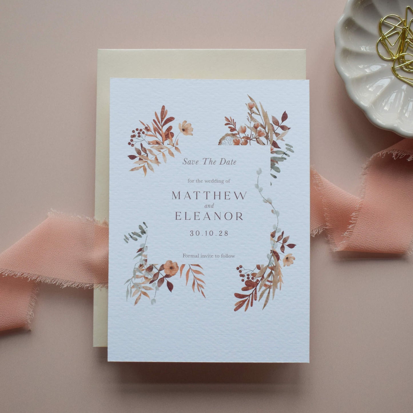 The Boho Verdant Save The Date Sample