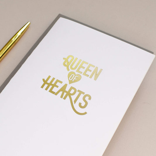 Queen of Hearts Gold Foil Card