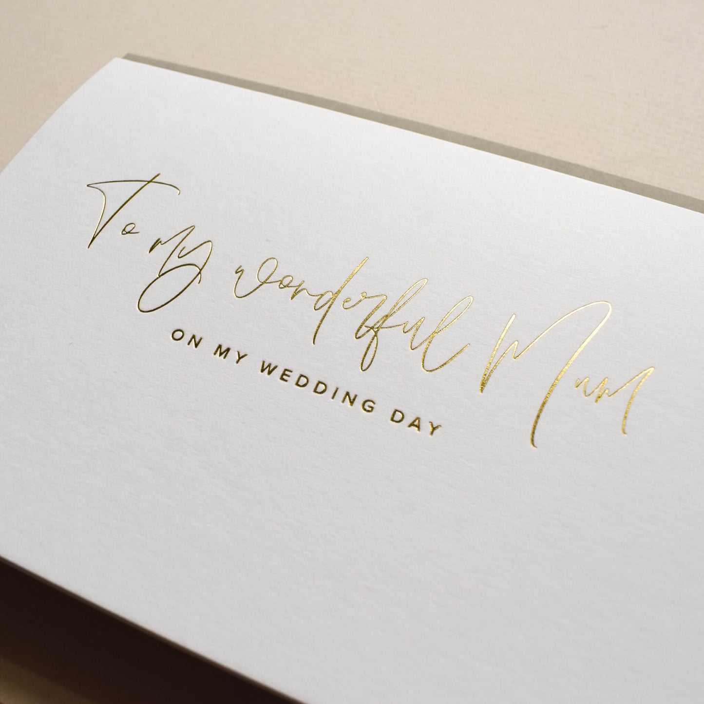 To My Wonderful Mum On My Wedding Day