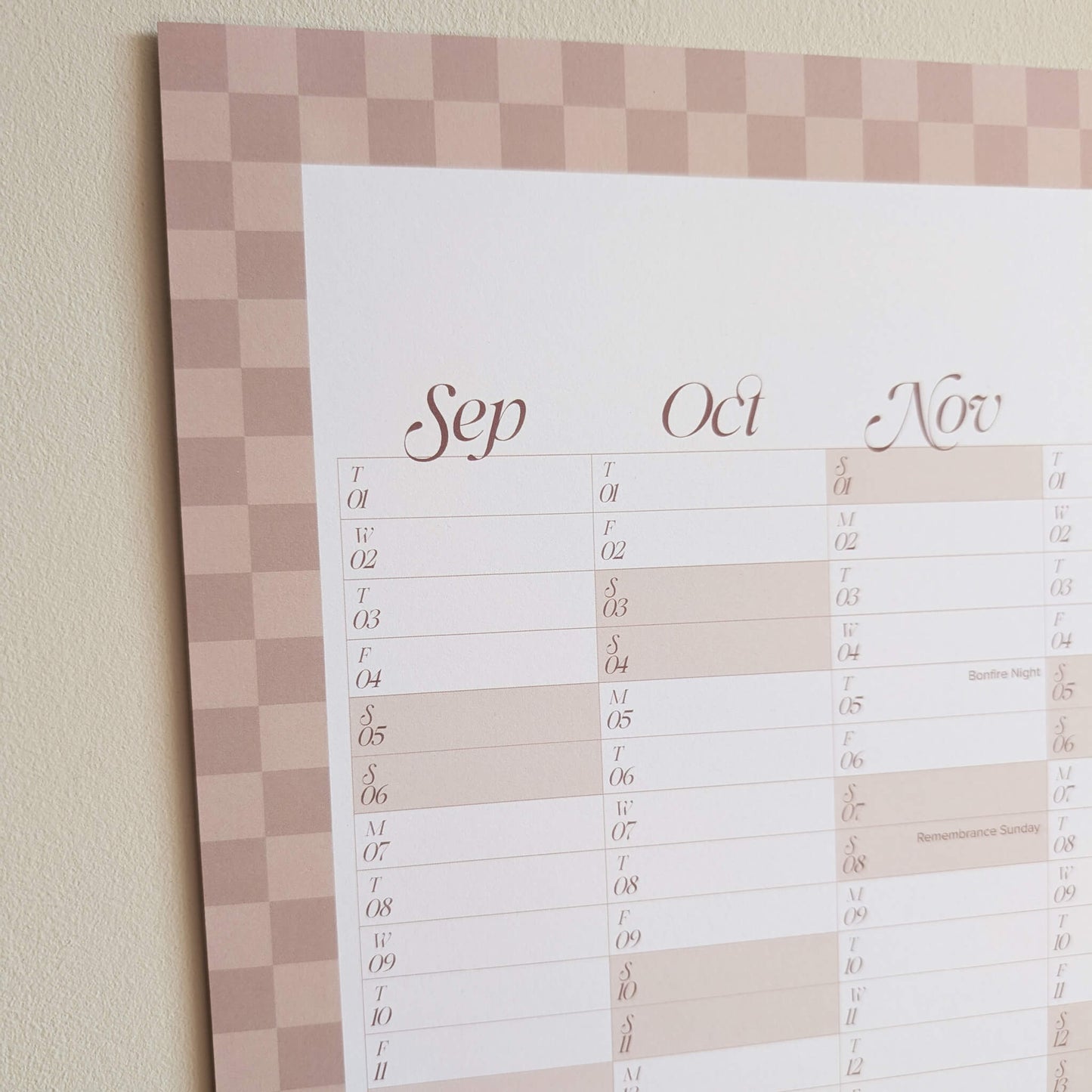 2026/27 Academic Year Wall Planner