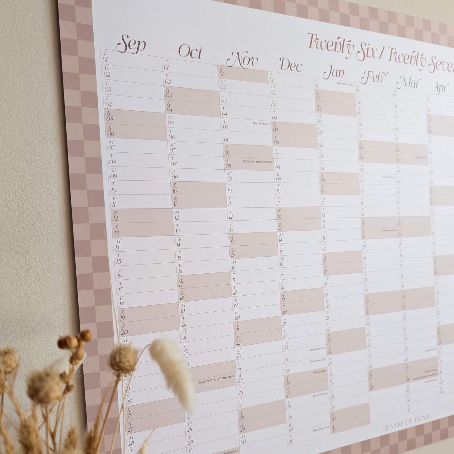 2026/27 Academic Year Wall Planner