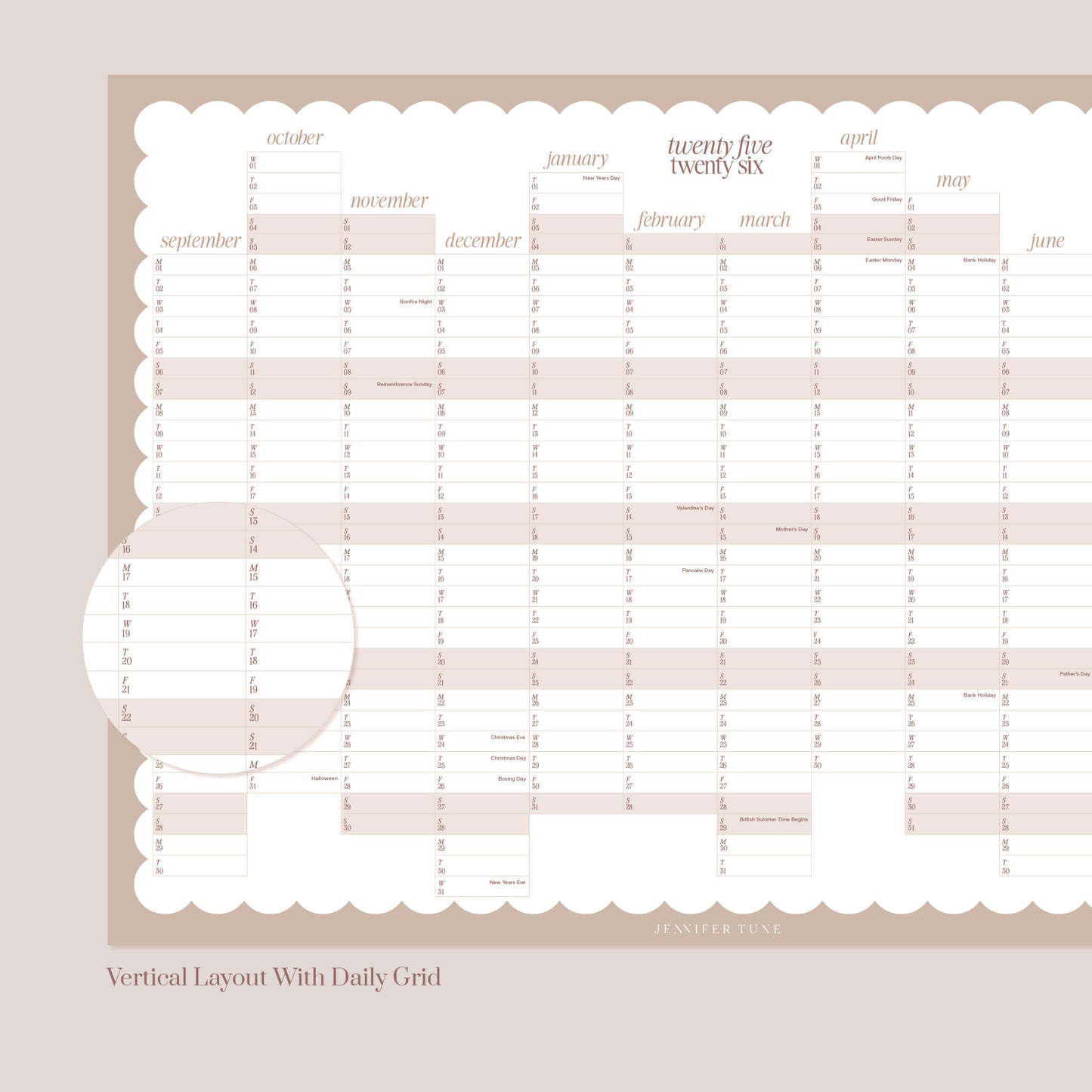 2025/26 Academic Year Wall Planner