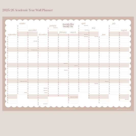 2025/26 Academic Year Wall Planner