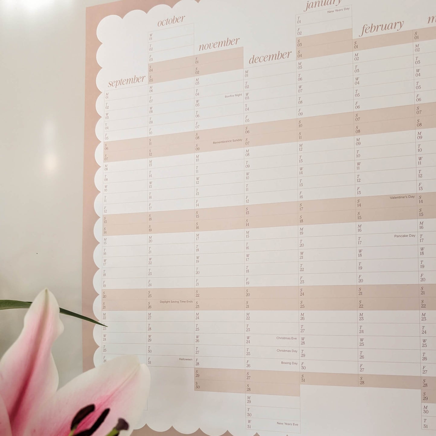 2025/26 Academic Year Wall Planner