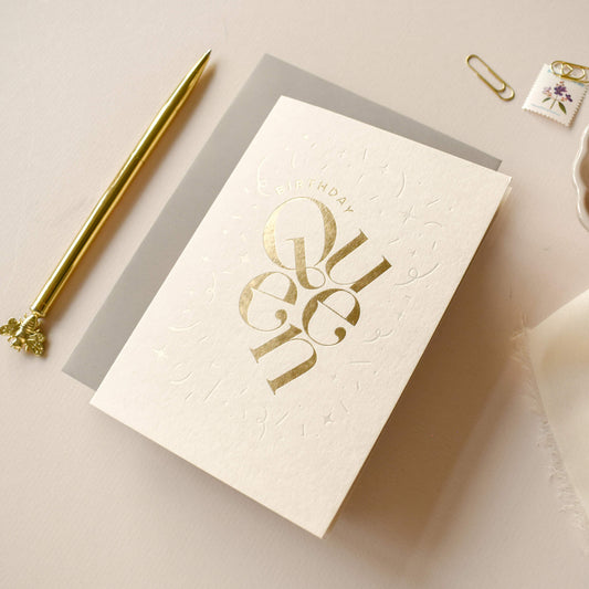 Birthday Queen Gold Card
