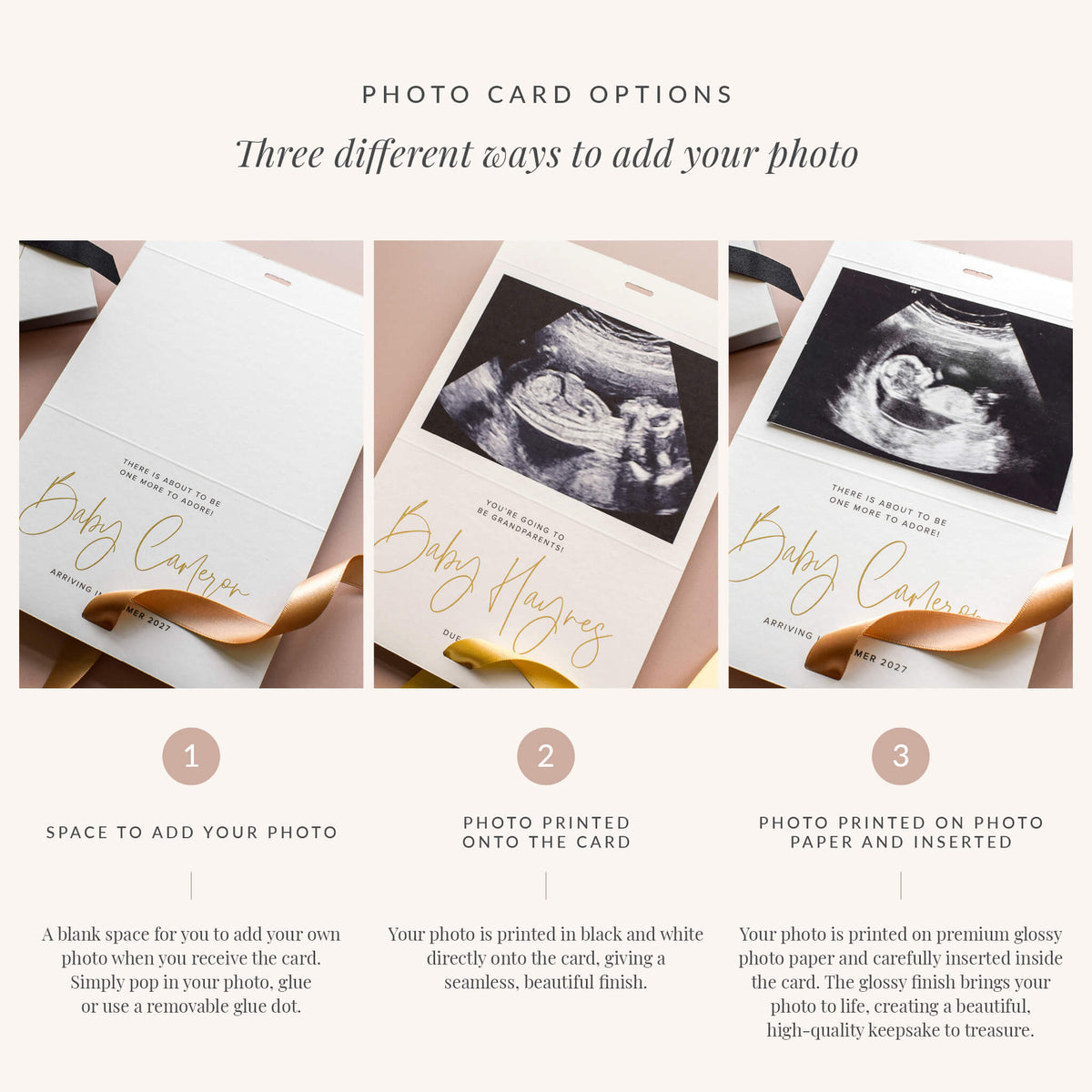 Personalised IVF Embryo Photo Card