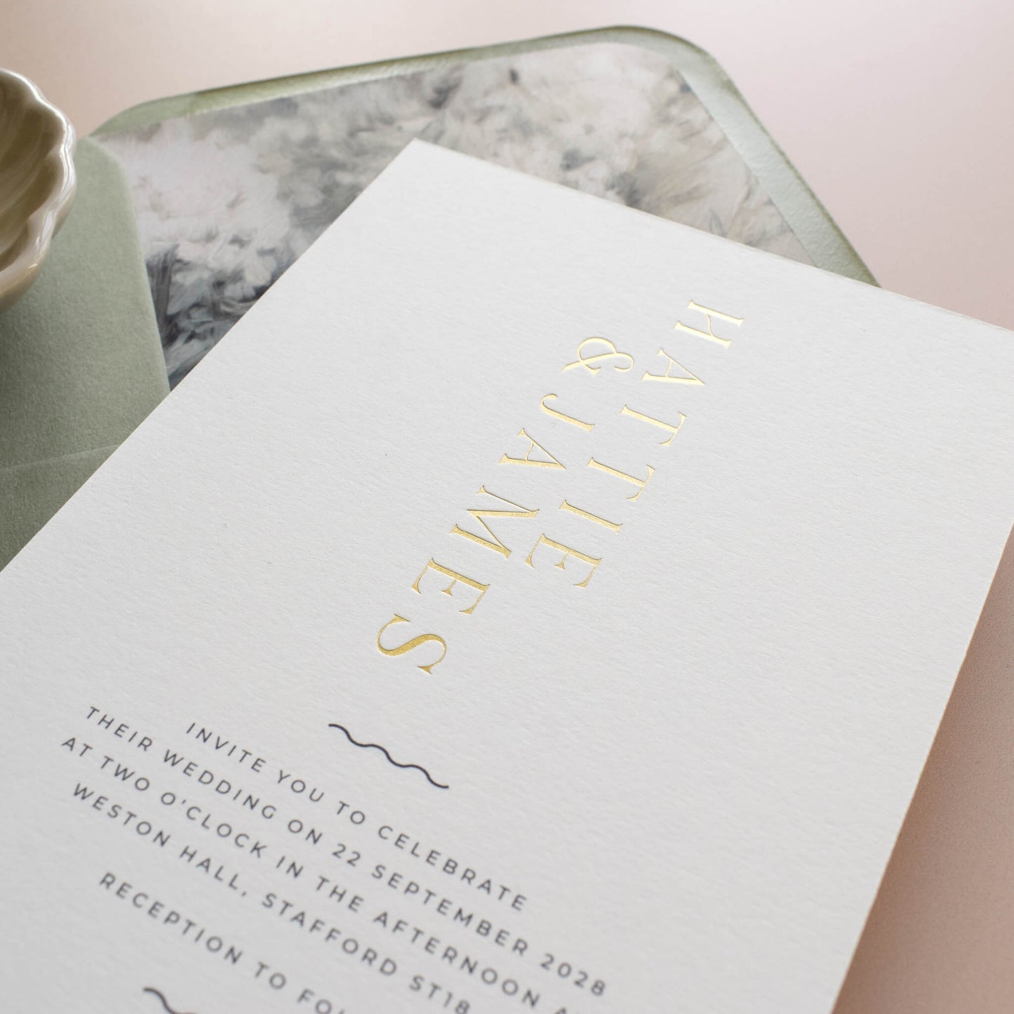 The Aliferous Gold Detail Invitation