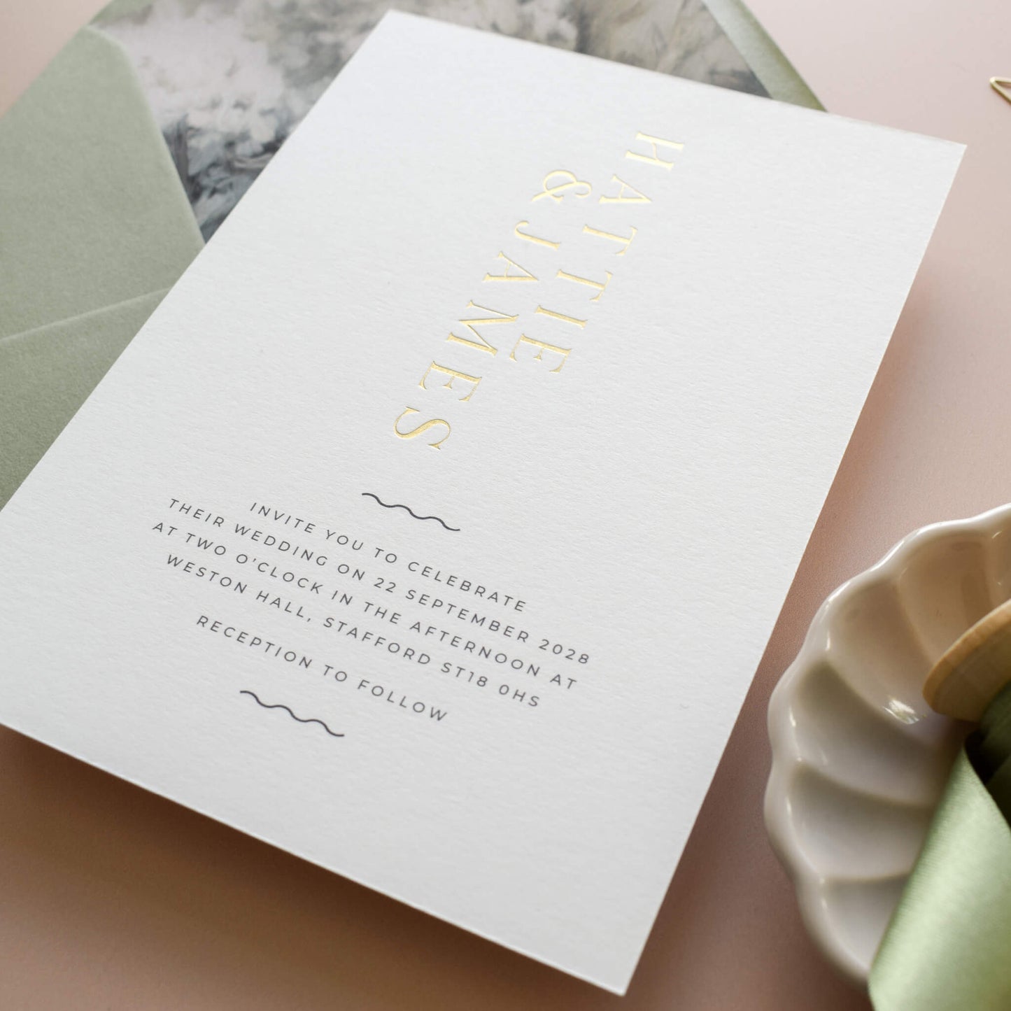 The Aliferous Gold Detail Invitation
