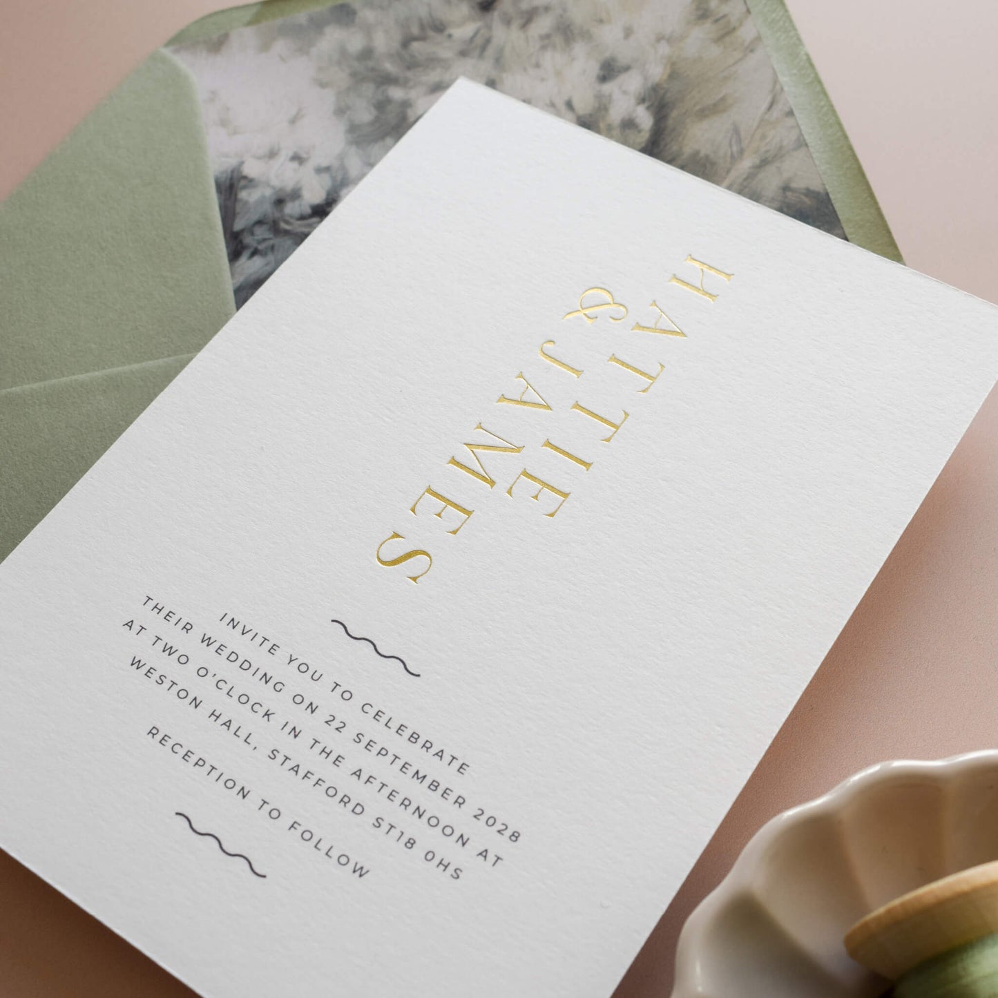 The Aliferous Gold Detail Invitation
