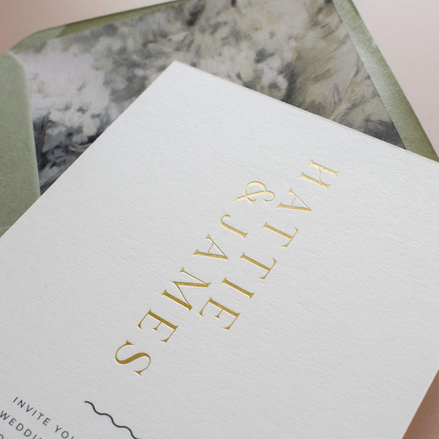 The Aliferous Gold Detail Invitation