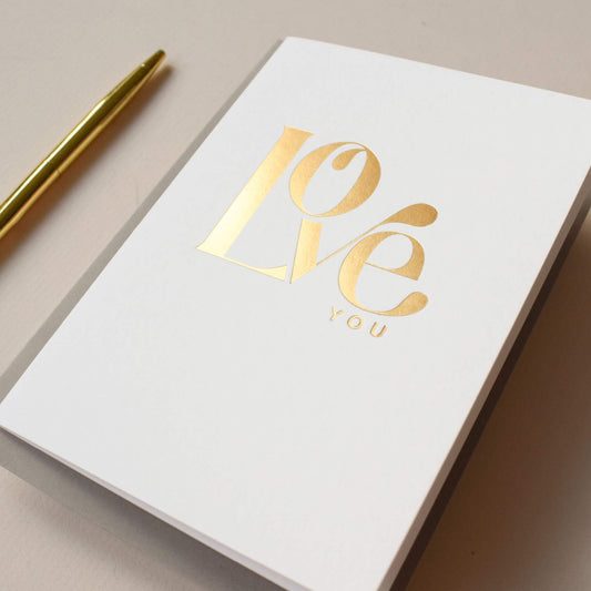 Love You Hot Foil Card