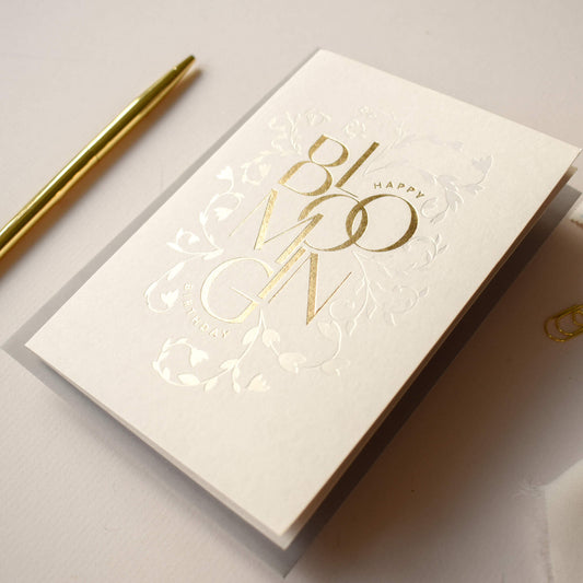 Happy Blooming Birthday, Gold
