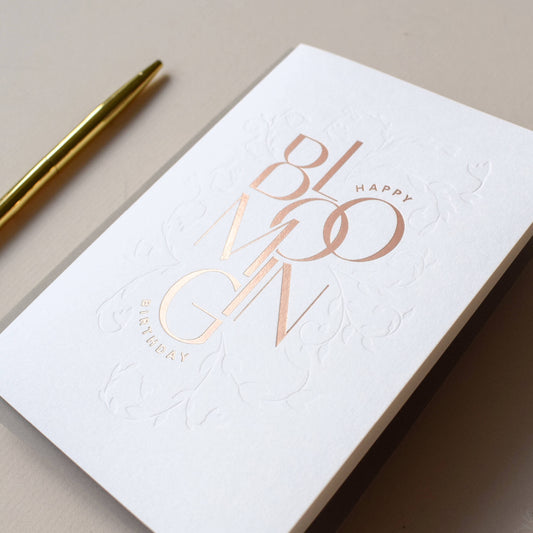 Happy Blooming Birthday, Rose Gold
