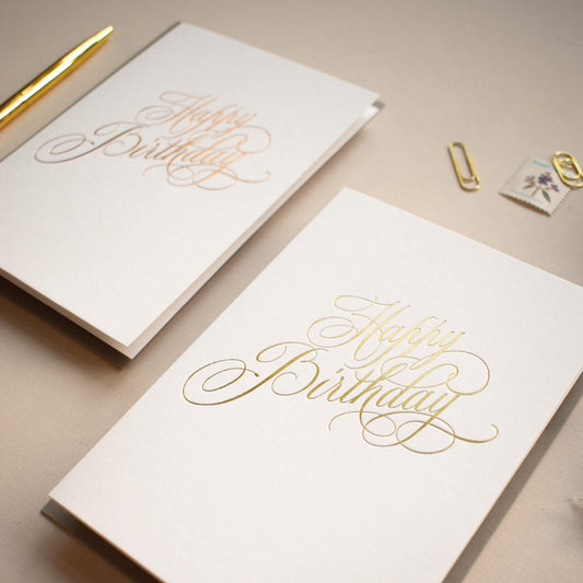Happy Birthday Gold Foil Card