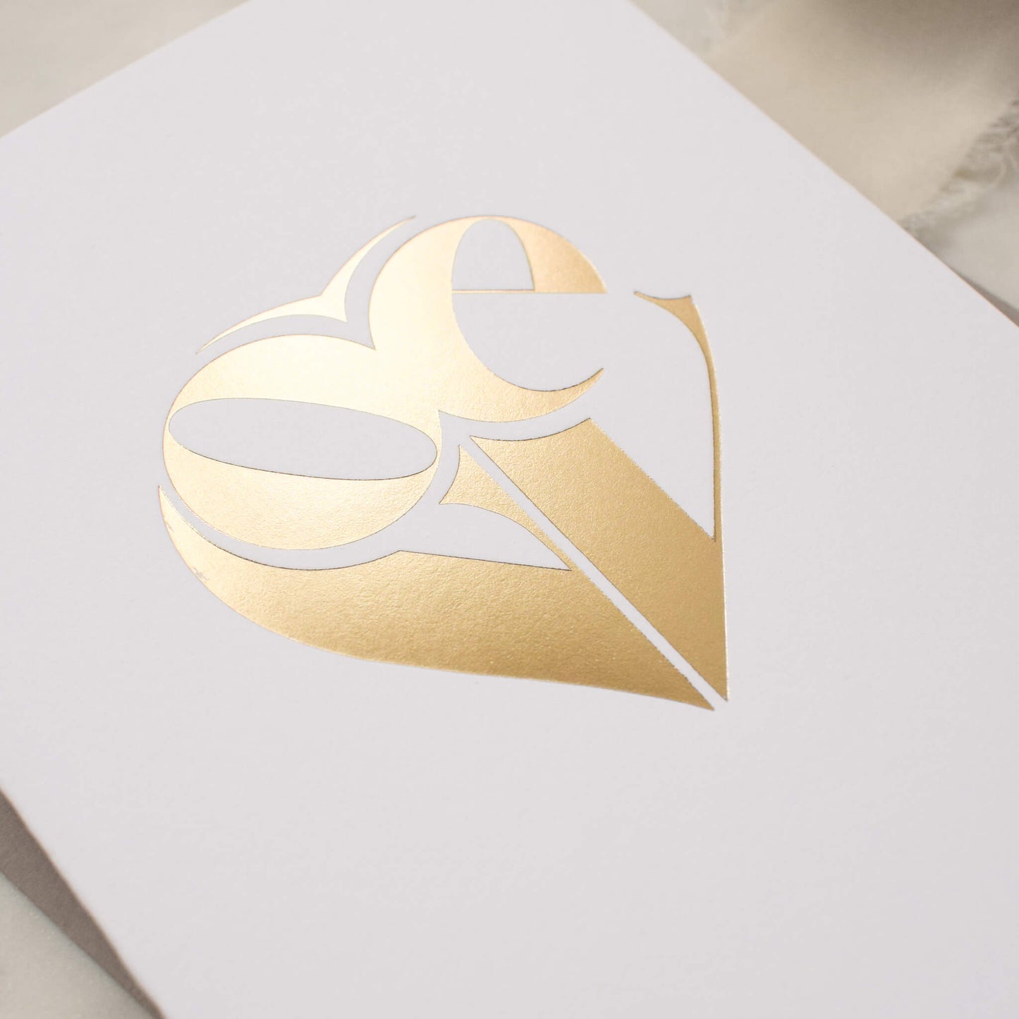 Love Heart Gold Foil Card