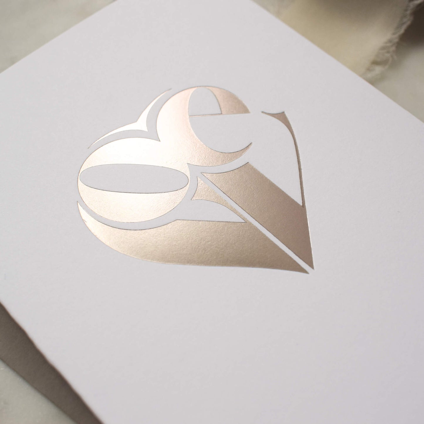 Love Heart Silver Foil Card