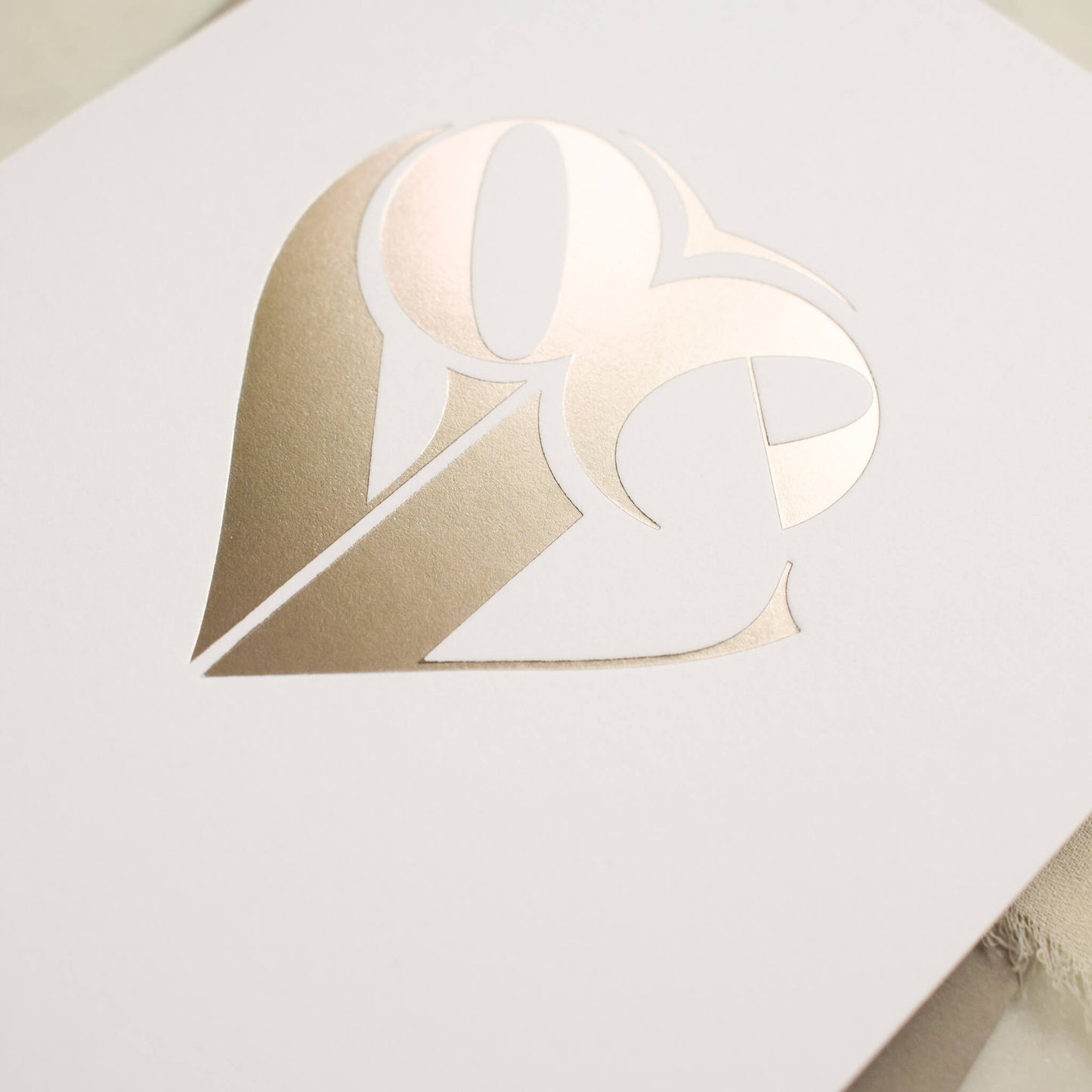 Love Heart Silver Foil Card