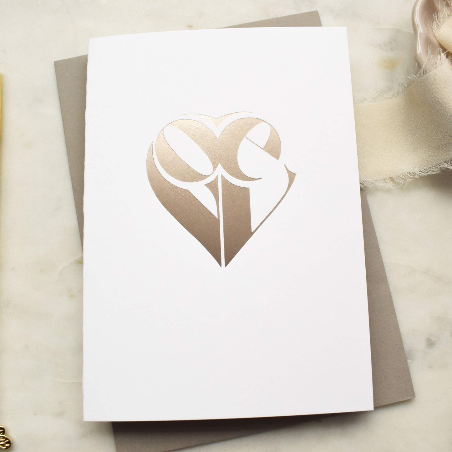 Love Heart Silver Foil Card