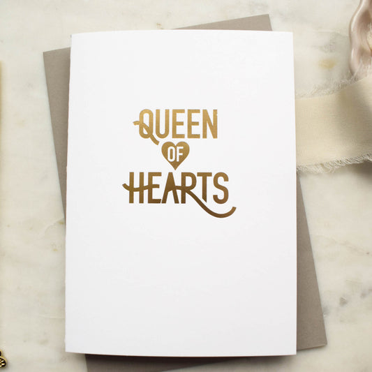 Queen of Hearts Gold Foil Card