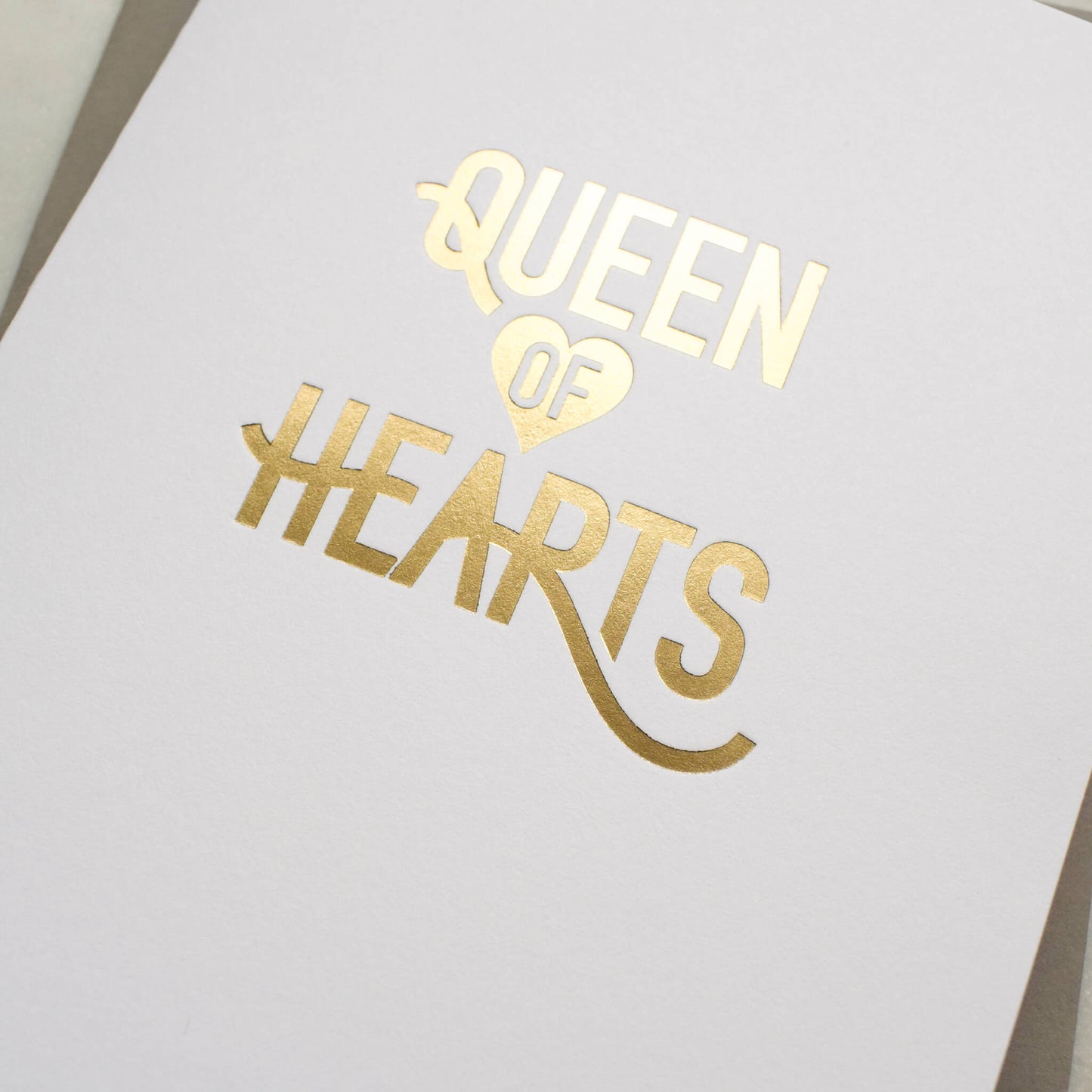 Queen of Hearts Gold Foil Card