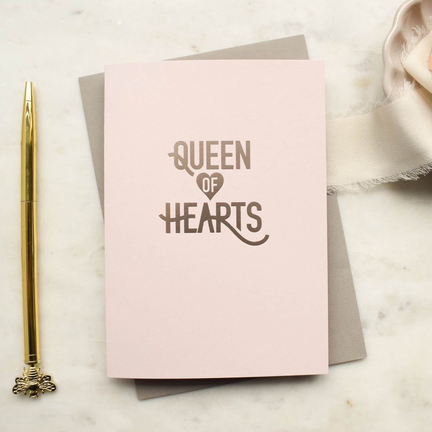 Queen of Hearts Silver Foil Card