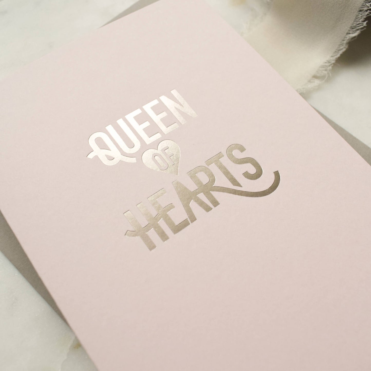 Queen of Hearts Silver Foil Card