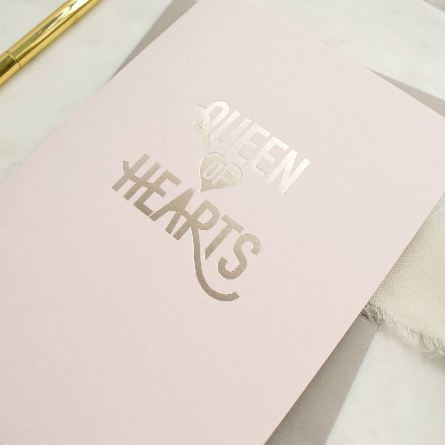 Queen of Hearts Silver Foil Card