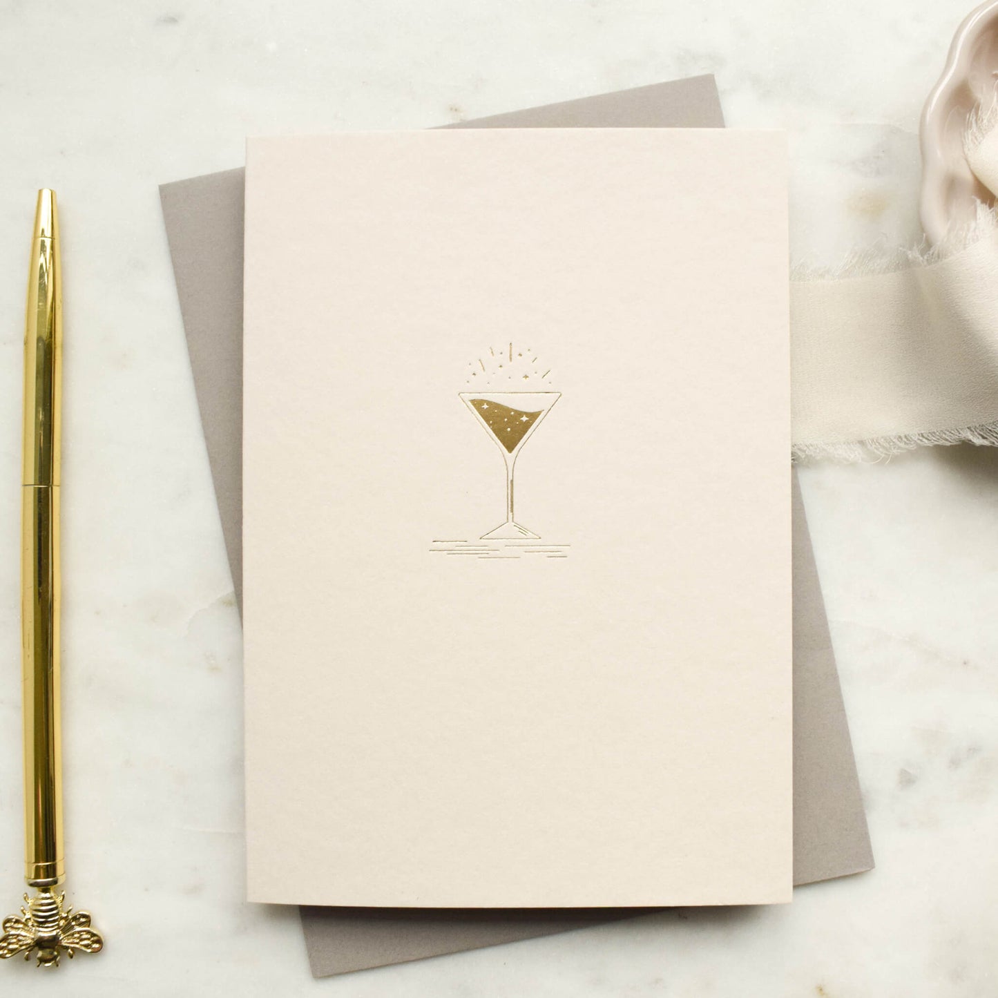 Gold Cocktail Card