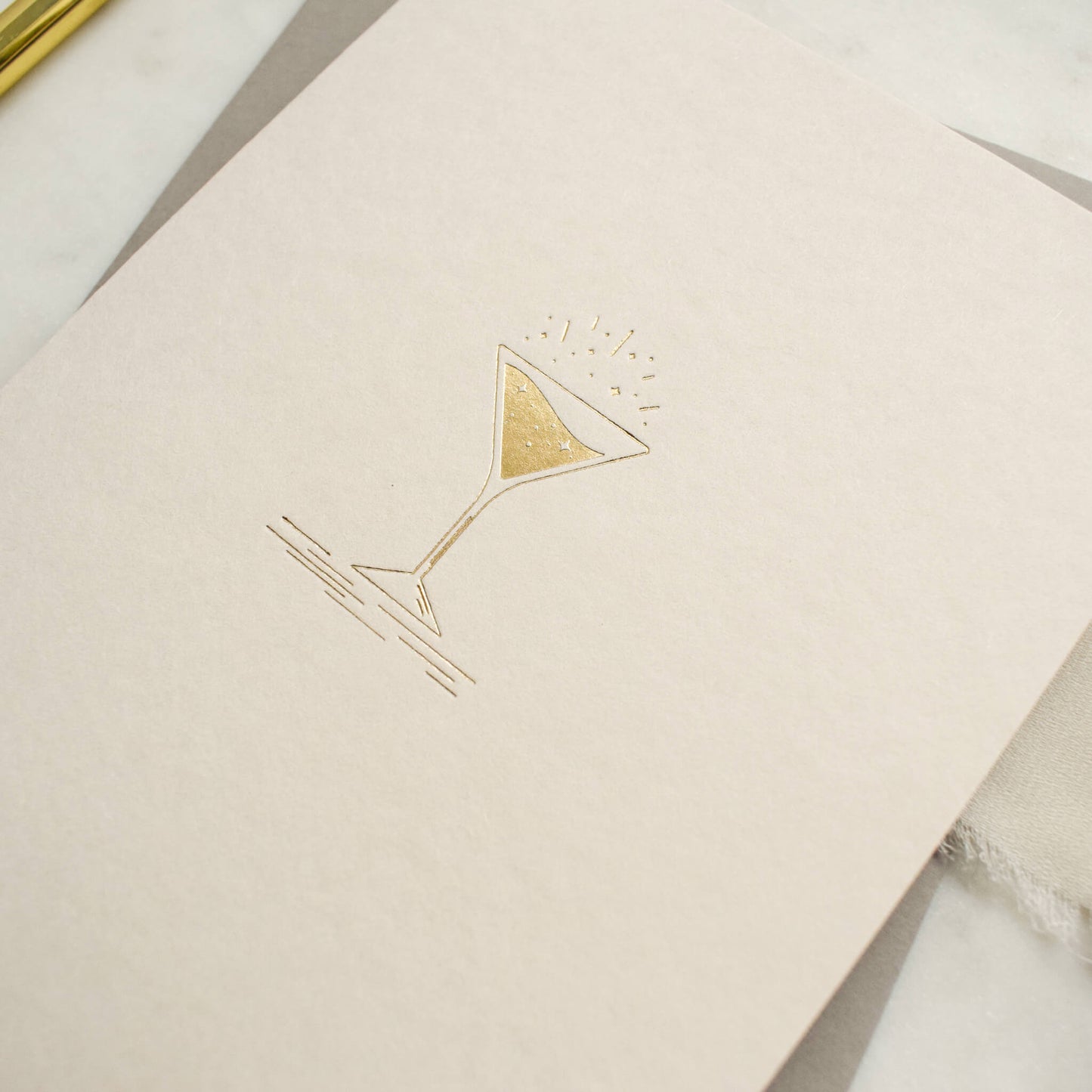 Gold Cocktail Card