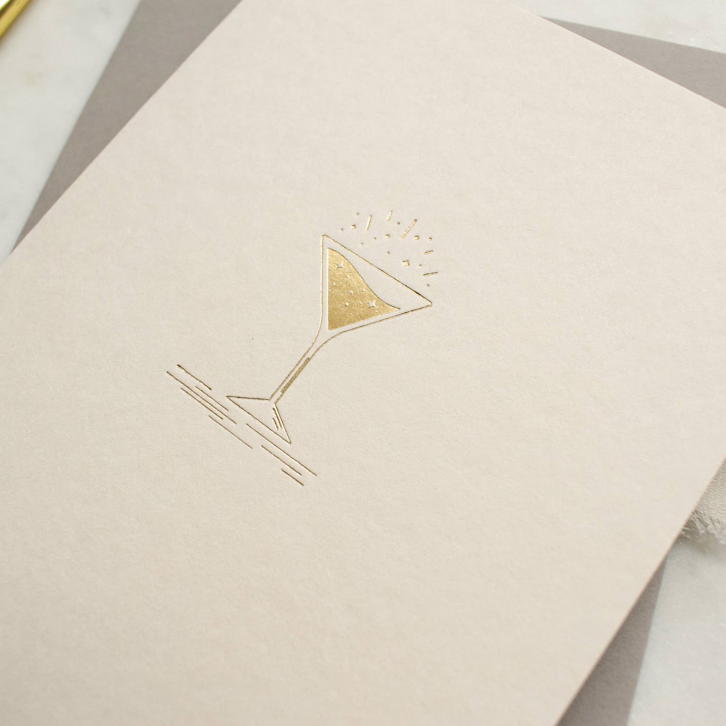 Gold Cocktail Card