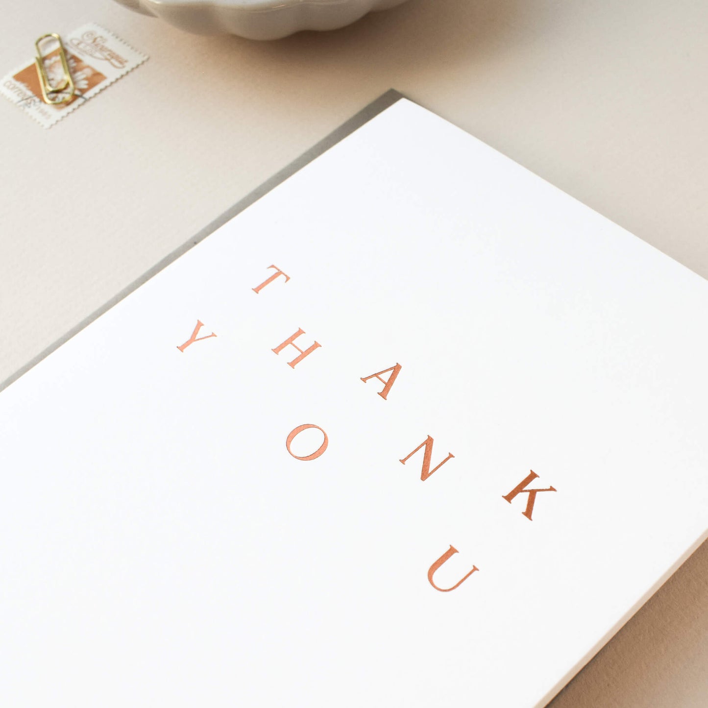 Thank You Card With Copper Foil